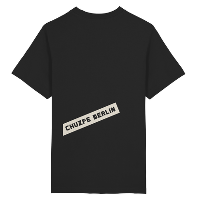 THE MARK Oversize T-Shirt in Schwarz, Rückansicht mit Druck CHUZPE BERLIN