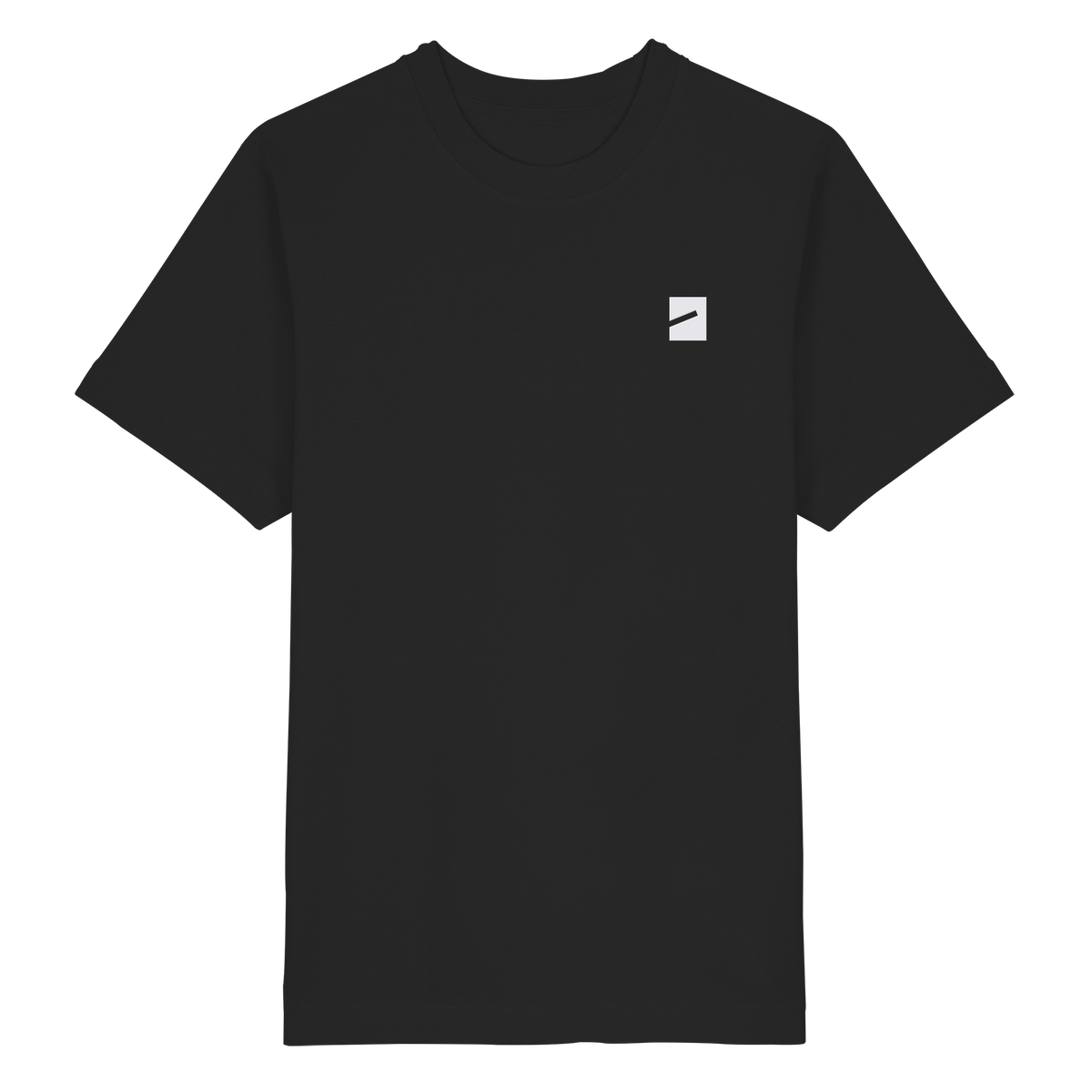 BERLIN BOUNCER Oversize T-Shirt in Schwarz, Vorderansicht mit kleiner Marke auf der Brust