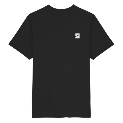 BERLIN BOUNCER Oversize T-Shirt in Schwarz, Vorderansicht mit kleiner Marke auf der Brust