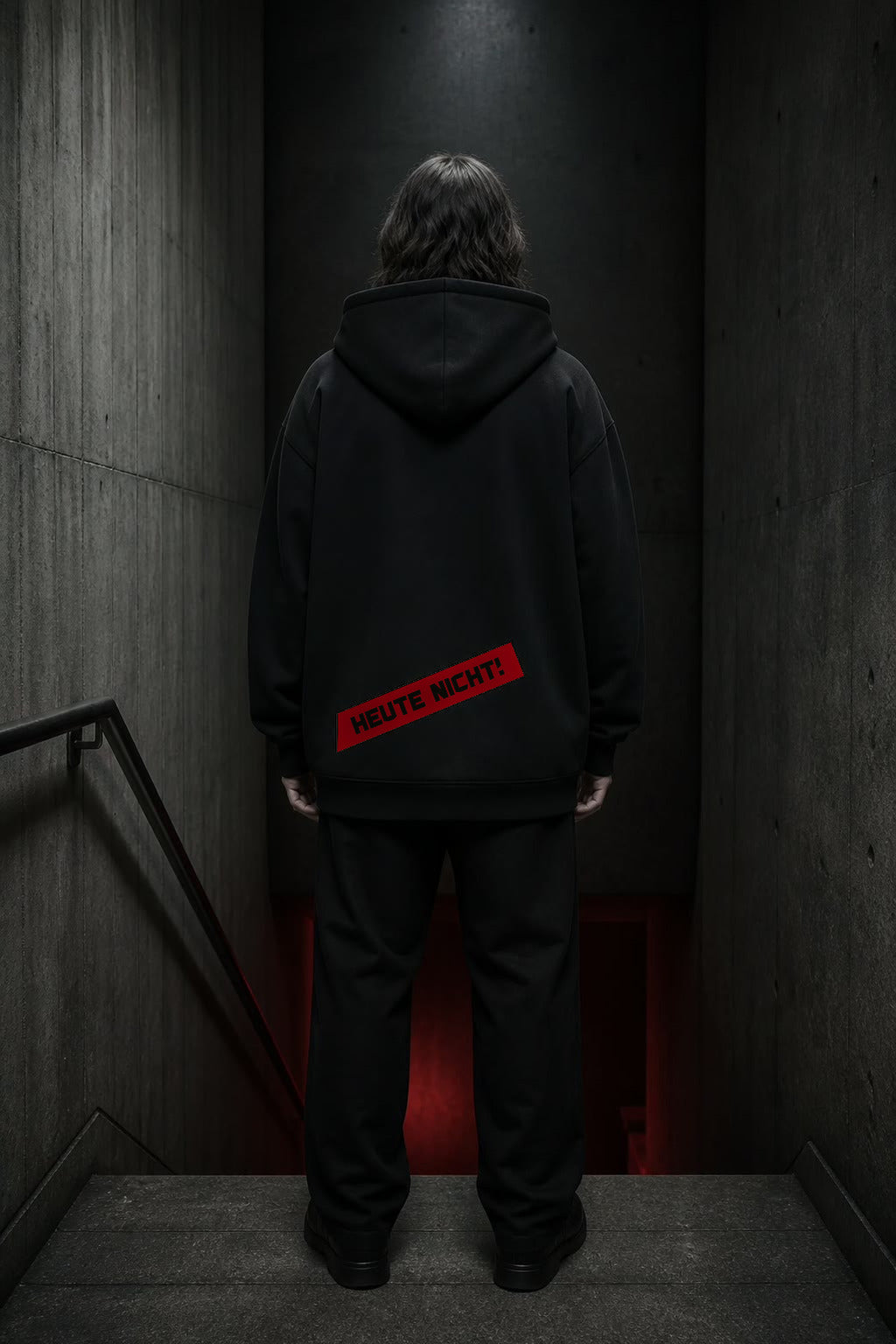 BERLIN BOUNCER · RED ED. - Organic Oversize Hoodie · HINTEN / 02