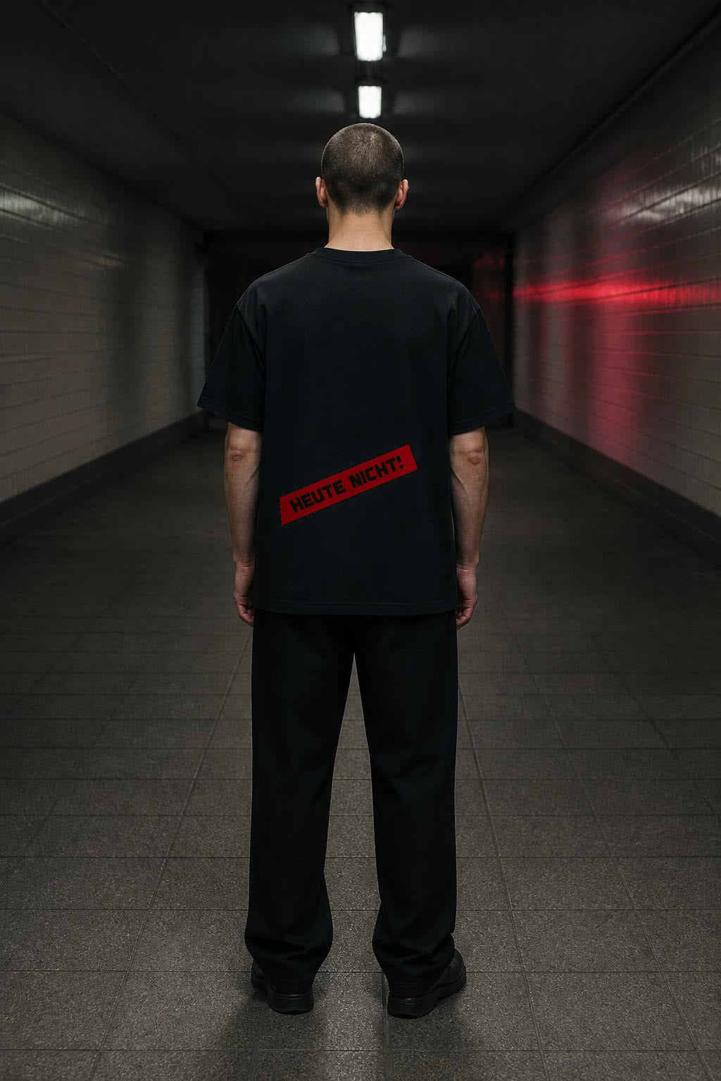 BERLIN BOUNCER · RED ED. - Heavy Oversized Organic Shirt · HINTEN / 02