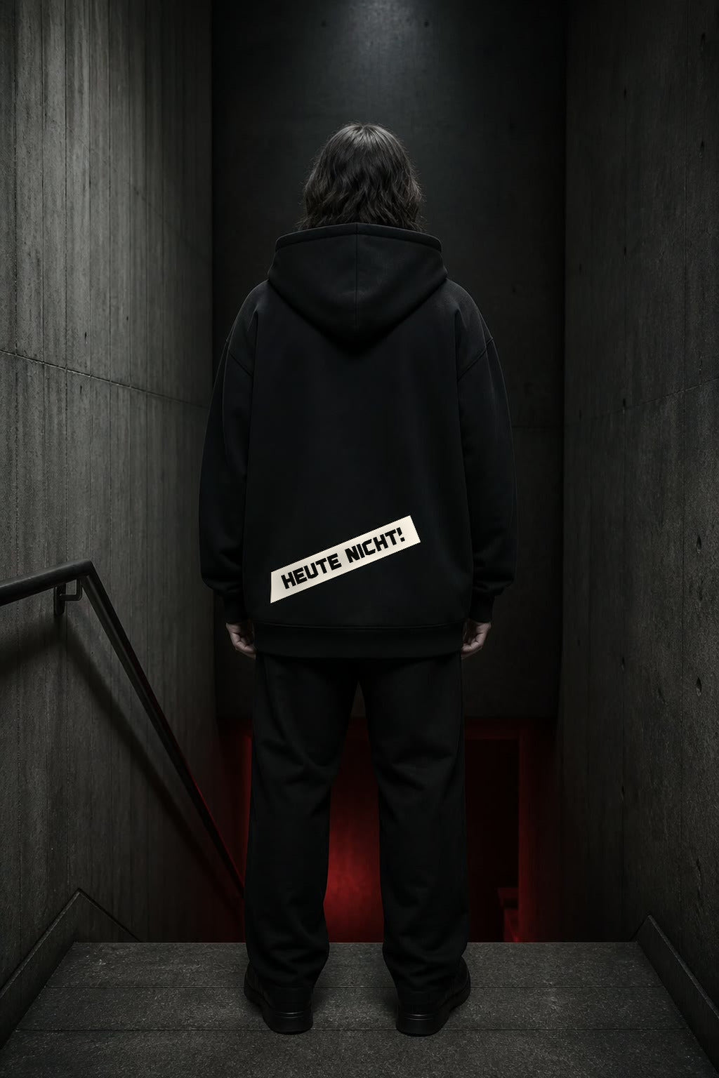 BERLIN BOUNCER - Organic Oversize Hoodie · genaue Rückansicht