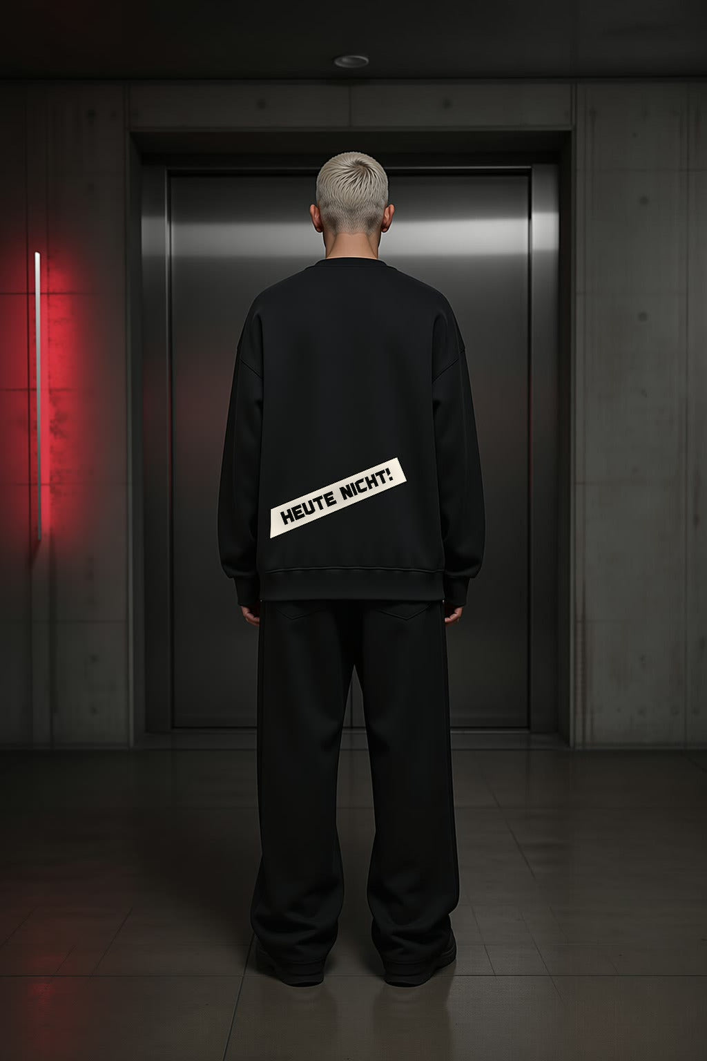 BERLIN BOUNCER - Organic Oversize Sweatshirt · genaue Rückansicht